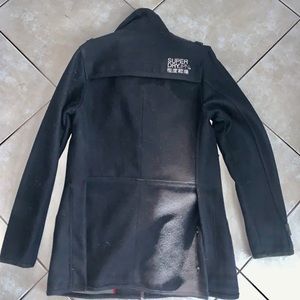 Superdry quarter length wool jacket.